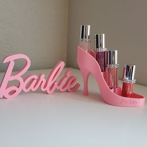Barbie Shoe organizer Stiletto Shelf and Barbie Sign